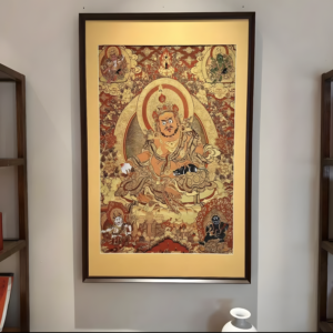 Xizang Five-way Wealth God Embroidery Thangka