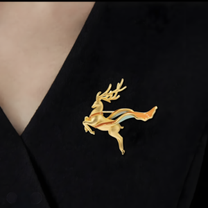Present your female friend with an exquisite deer brooch