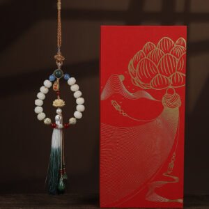 Eighteen-Seed Car Pendant — Consecrated at Lingyin Temple to Bless the Driver