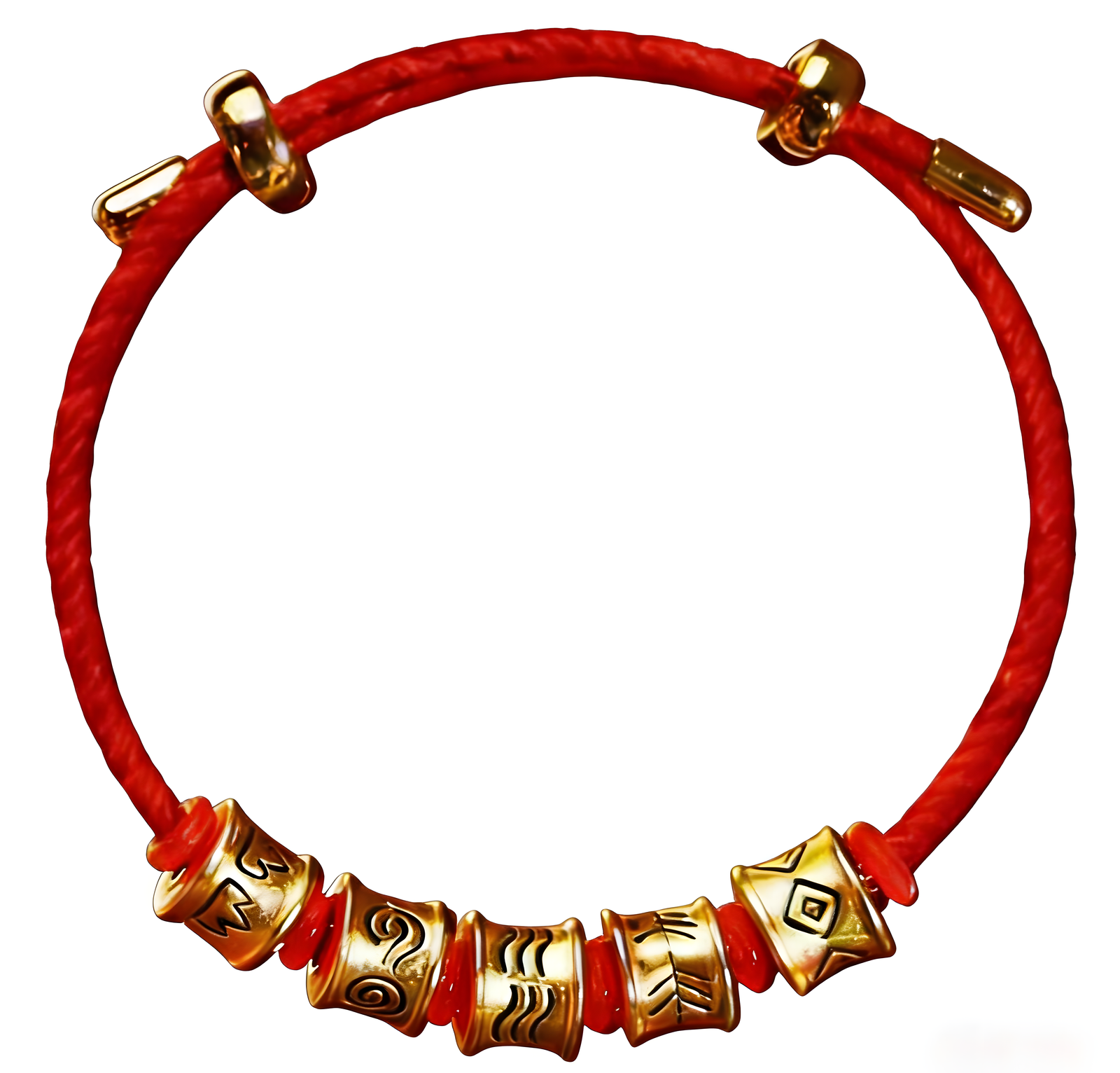 Chinese Taoist Dragon and Tiger Mountain Five-Element Dragon Scale Woven Bracelet