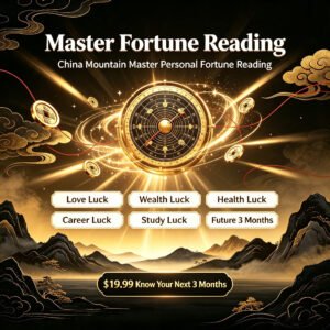 A Taoist master from one of China's famous mountains forecasts your fortune for the next three months.